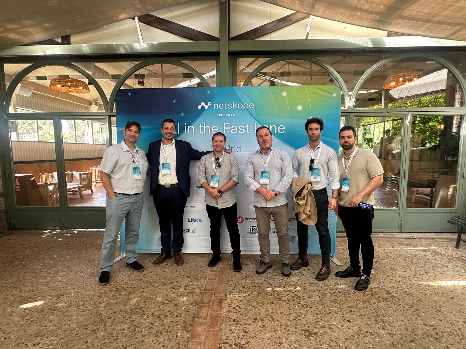 Equipo de GRUPO LINKA en el evento de partners de Netskope, All in the Fast Lane Madrid